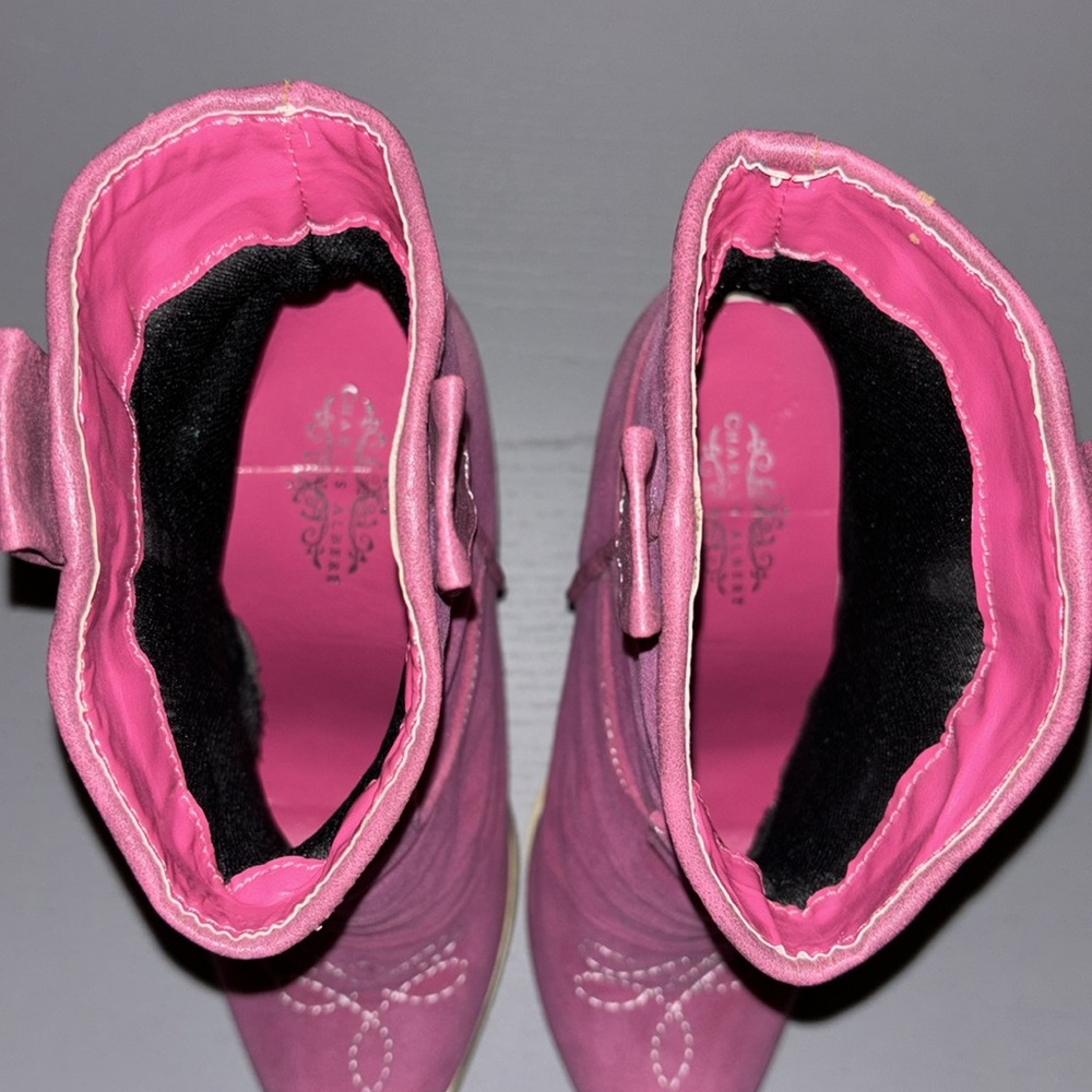 Pink cowboy style boots - Picture 6 of 8